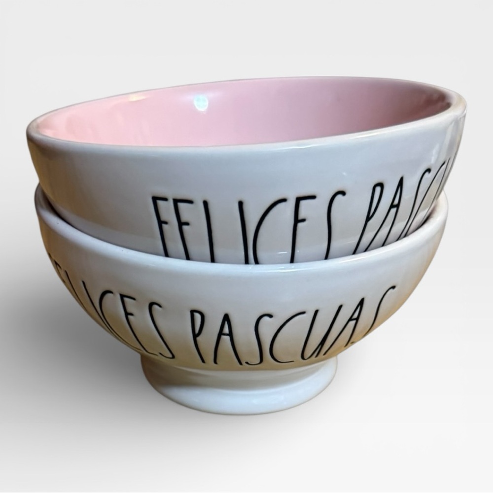 Rae Dunn "Felices Pascuas" Ceramic Bowls - Set of 2